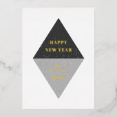 Folie nieuwjaar Geometrische feestdag Kaart - zwar (Voorkant)