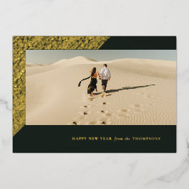 Folie Nieuwjaar uitgeruste horizontale Lijst-fotok Feestdagenkaart