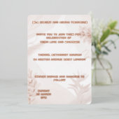 folie nodigt bruiloft uit folie uitnodiging (Staand Voorkant)