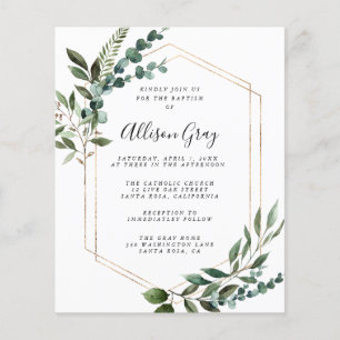 Folie omgeven Floral Baptisme   Begrotingsbrochure Flyer