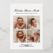 Folie pasgeboren foto Bijbeltekst geboorteaankondi Folie Uitnodiging (Achterkant)