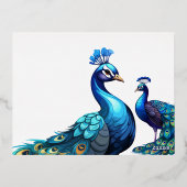 Folie Pauwveren Flora Trouw Uitnodiging (Achterkant)