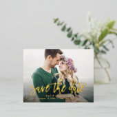 Folie Penseel Charm Save the Date Briefkaart (Staand Voorkant)