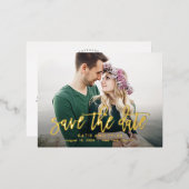 Folie Penseel Charm Save the Date Briefkaart (Voorkant / Achterkant)