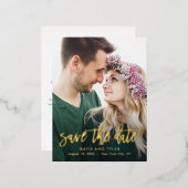 Folie Penseel Charm Save the Date Briefkaart (Voorkant / Achterkant)