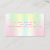 Folie penseel lijn Iridescent Holographic Visitekaartje (Achterkant)