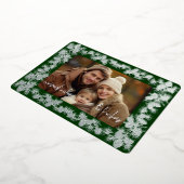 Folie Pinecone Vakantie Fotokaart- fir groen Folie Feestdagenkaart (Gedraaid)