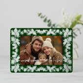 Folie Pinecone Vakantie Fotokaart- fir groen Folie Feestdagenkaart (Staand Voorkant)