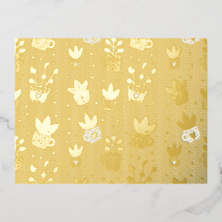 Folie Plant Lover Ansichtkaart – Botanische Kunstp Uitnodiging Briefkaart