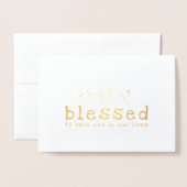 Folie pompoen gezegend Thanksgiving groet Folie Kaarten (Voorkant met envelop)