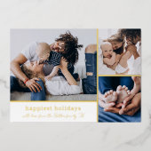 Folie | Prettige feestdagen 3 Kerstmis met foto's (Voorkant)