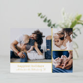 Folie | Prettige feestdagen 3 Kerstmis met foto's (Staand Voorkant)
