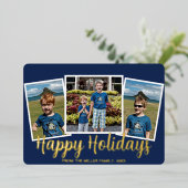 Folie Prettige feestdagen kerstfotokaart (Staand Voorkant)