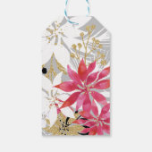 folie prettige feestdagen monogram winterflorale f cadeaulabel (Achterkant)