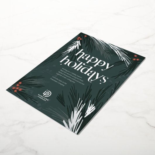 Folie Prettige feestdagen Pine Business Holiday Ca (Gedraaid)