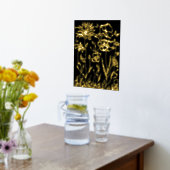 Folie Print BLOEMEN KUNST ONTWERPSTIJL (Laag (Keuken))