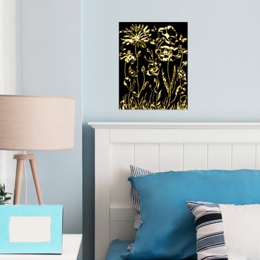 Folie Print FLOWERS ART DESIGN STIJL (Insitu (Slaapkamer))