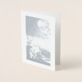 FOLIE RABBIT MET MOON WENSKAART FOLIE KAARTEN (Voorkant)