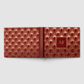 Folie Red Art Deco patroon, , chique, elegant, bea Gastenboek (Volledig)