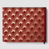 Folie Red Art Deco patroon, , chique, elegant, bea Gastenboek (Achterkant)