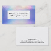 Folie regenboogkleur | Visitekaartje wit Lijst (Voorkant / Achterkant)