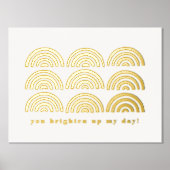 Folie regenboogpatroon Je fleurt mijn dag Poster (Voorkant)
