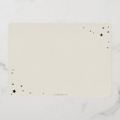 Folie Retro Font + Stars Happy Halloween-fotokaart Folie Uitnodiging (Achterkant)