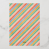 Folie Retro Rainbow Kind Birthday Uitnodiging (Achterkant)