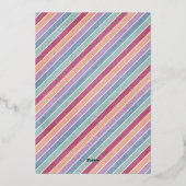 Folie Retro Rainbow Kind Birthday Uitnodiging (Achterkant)