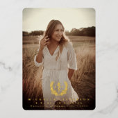 Folie RN Asclepius Afstuderen Fotoaankondiging Folie Uitnodiging (Voorkant)