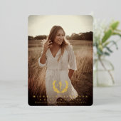 Folie RN Asclepius Afstuderen Fotoaankondiging Folie Uitnodiging (Staand Voorkant)