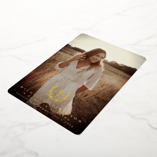 Folie RN Asclepius Afstuderen Fotoaankondiging Folie Uitnodiging (Gedraaid)