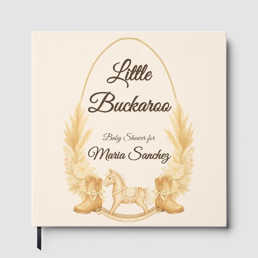 Folie Rocking Horse Boho Baby shower gastenboek (Voorkant)