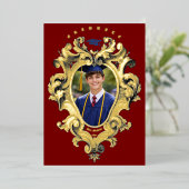 Folie Rococo Cartouche Foto Sjabloon Afstuderen (Staand Voorkant)