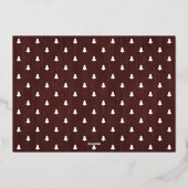 Folie Roestig Boomstructuur Kerst Foto Kaart (Achterkant)