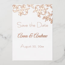 Folie-rollen Save the Dates Folie-uitnodiging