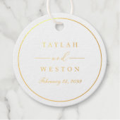 Folie Ronde Trouwgunst Labels Cadeaulabel (Voorkant)