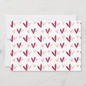 Folie Rood Roze Hart Patroon Valentijn Fotokaart Kaart (Achterkant)