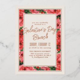Folie Roos Lijst Galentine's Day Invitation - Ivor Folie Uitnodiging