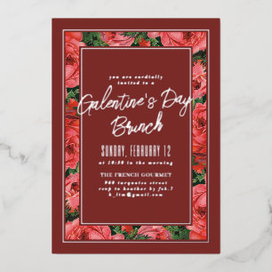 Folie Roos Lijst Galentine's Day Invitation - Maro Folie Uitnodiging