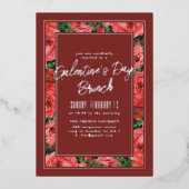 Folie Roos Lijst Galentine's Day Invitation - Maro Folie Uitnodiging (Voorkant)