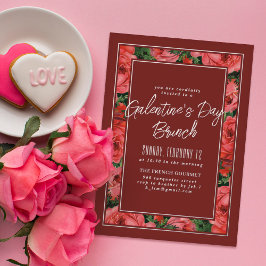 Folie Roos Lijst Galentine's Day Invitation - Maro Uitnodiging