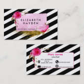 Folie roze goud Florence visitekaartje (Voorkant / Achterkant)