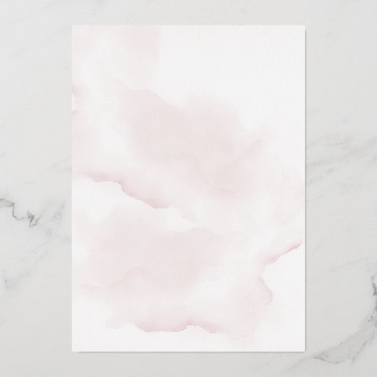 Folie Roze Roze Birthday Uitnodiging tot Folie (Achterkant)