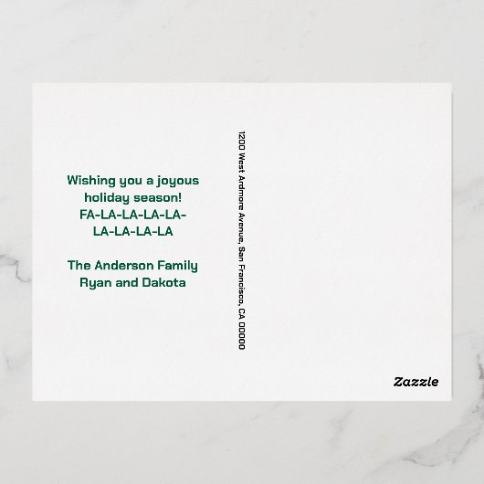 Folie Roze Vakantie Post Kaart (Achterkant)