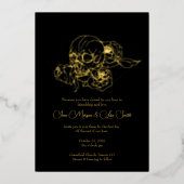 Folie Rozen tot dood huwelijk Folie Uitnodiging (Voorkant)