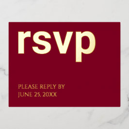 Folie RSVP Bourgogne Stijlvolle Maaltijd Keuzen Br Uitnodiging Briefkaart