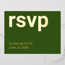 Folie RSVP Forest Groene Maaltijd Keuzen Briefkaar Uitnodiging Briefkaart