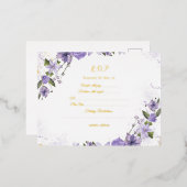 Folie RSVP-kaart Folie Uitnodiging Briefkaart (Voorkant / Achterkant)