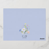 Folie RSVP Waterverf Floral Dinner Wedding Kaart (Achterkant)